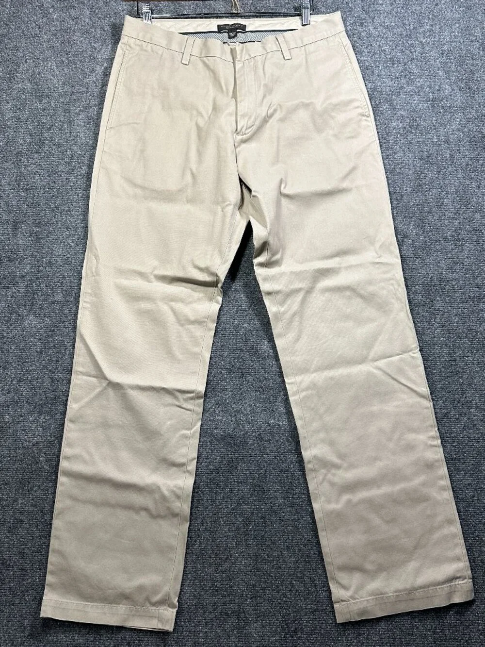Banana Republic Pants Men 33 Gavin Chino Flat Front Straight Tan Cotton
